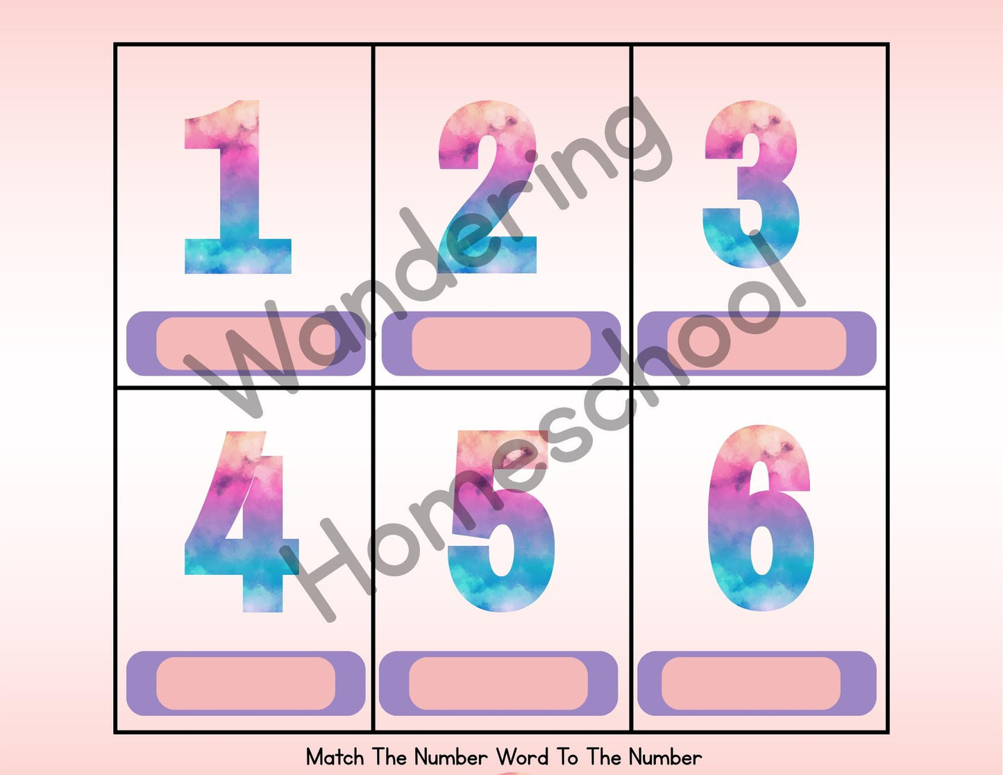 Printable Match the Number Word to the Number (1–24)