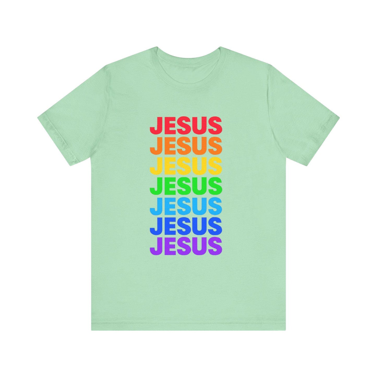Women's Colorful Jesus Jersey Short Sleeve Tee