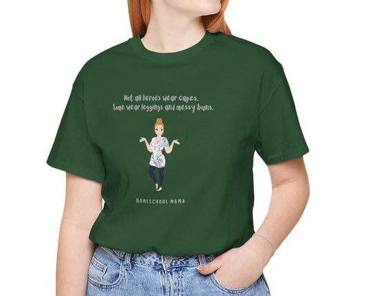 Ginger Homeschool Mama Hero Jersey Short Sleeve Tee