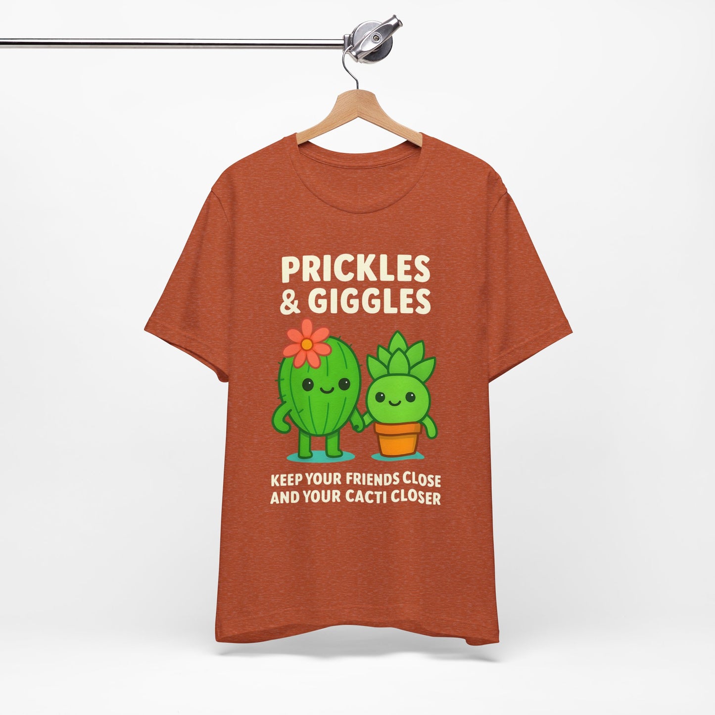 Prickles and Giggles Cactus and Succulent Jersey Short Sleeve Tee  Sz. S-5XL