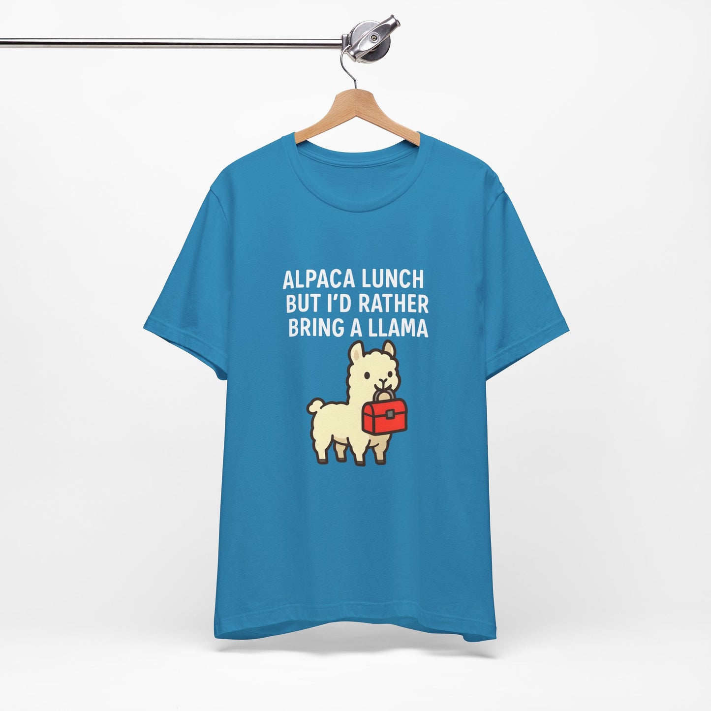 Men's Llama Lunch Adult Jersey Short Sleeve Tee Sz. S-5XL