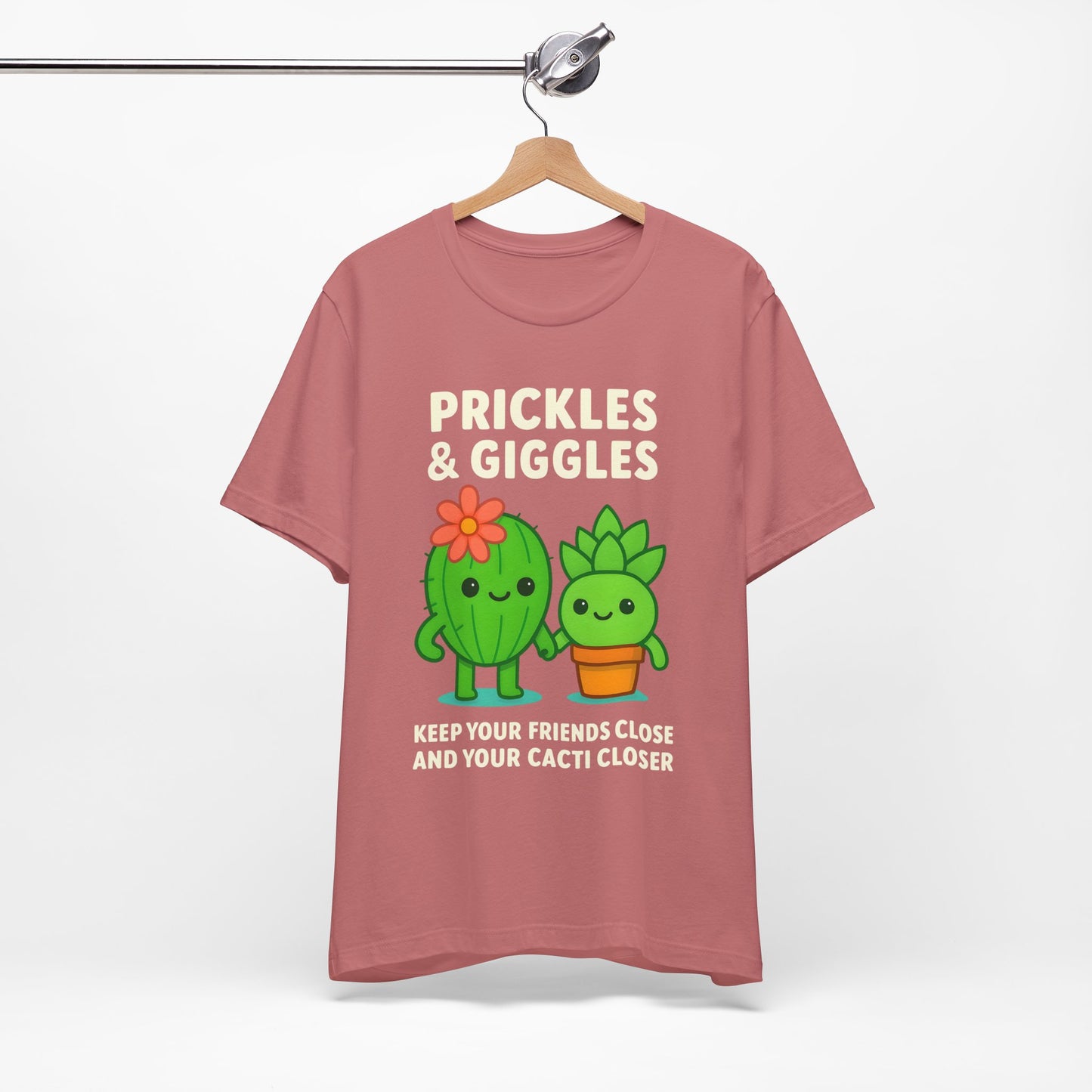 Prickles and Giggles Cactus and Succulent Jersey Short Sleeve Tee  Sz. S-5XL