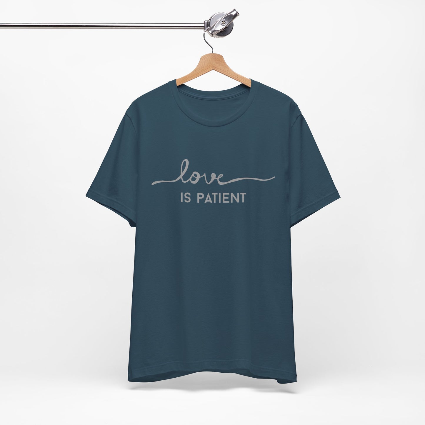 Women's Christian Love is Patient Jersey Short Sleeve Tee Sz. S-5XL
