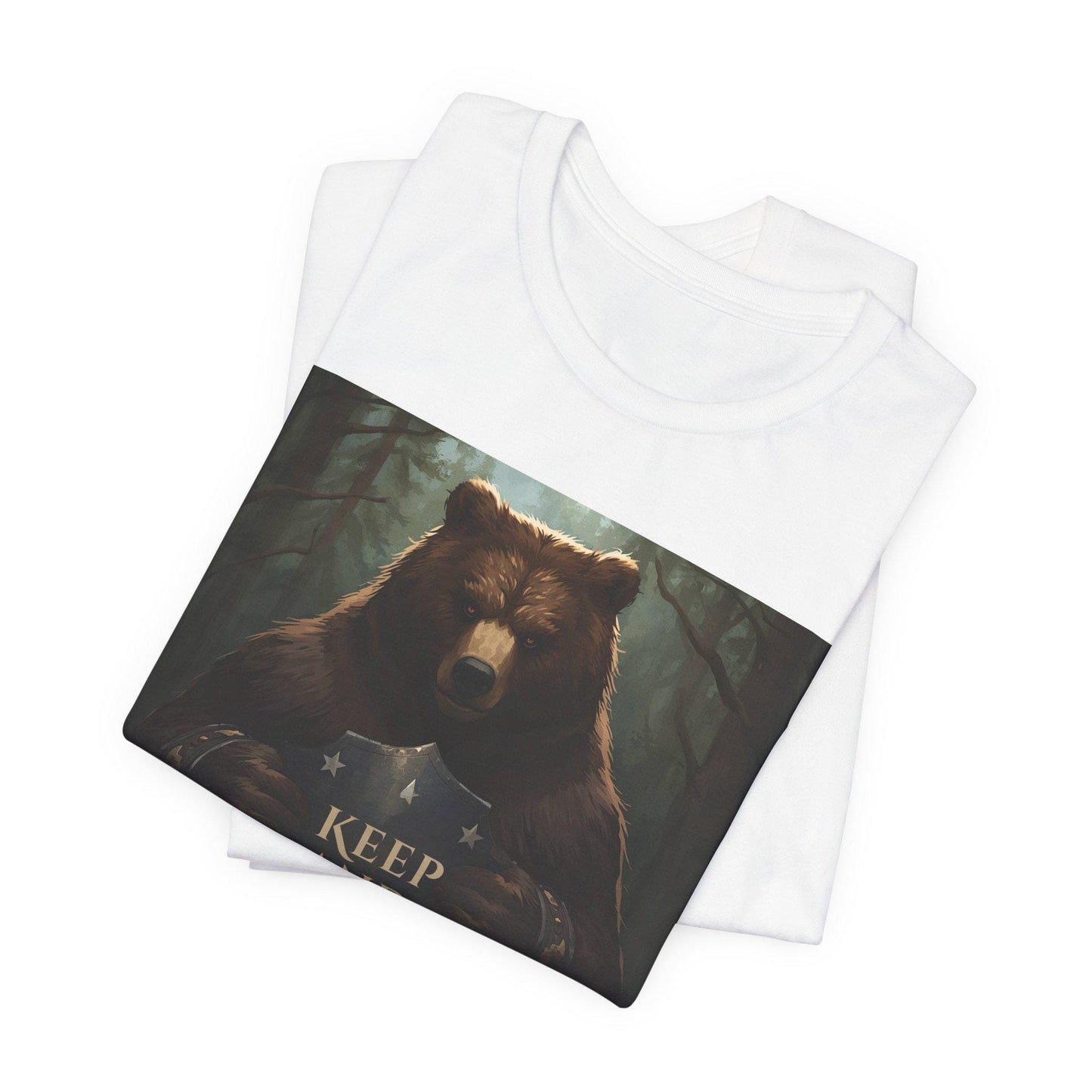 Keep and Bear 2A Shield T-Shirt, Patriotic Bear Second Amendment Tee