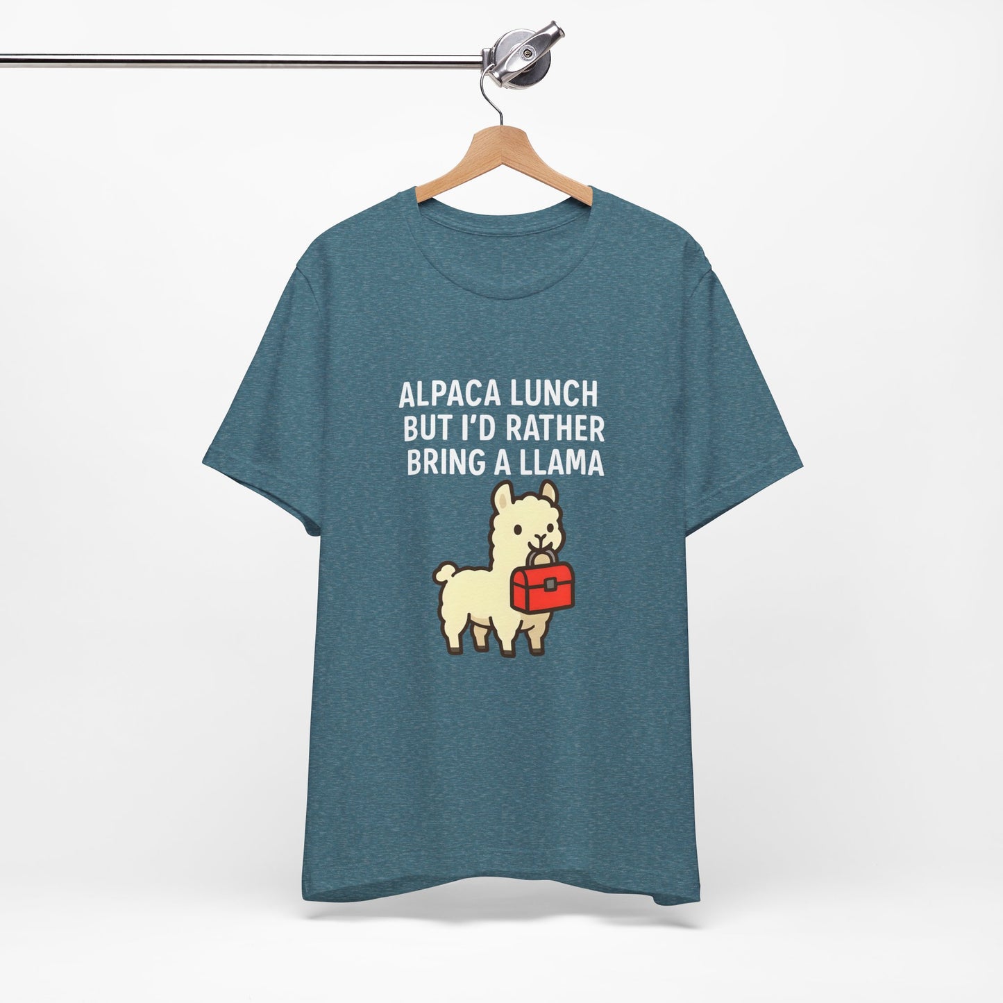 Men's Llama Lunch Adult Jersey Short Sleeve Tee Sz. S-5XL