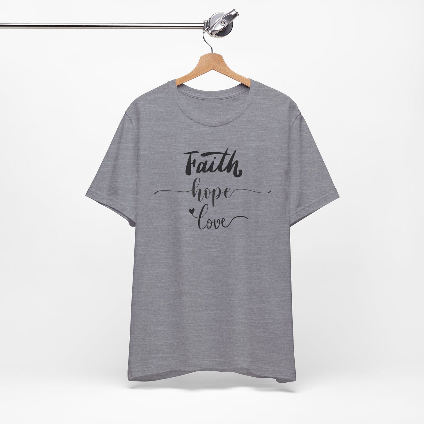 Women's Faith Hope Love Jersey Short Sleeve Tee S-5XL