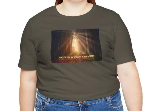 Women's God is a Way Maker Jersey Short Sleeve Tee, Sz XS - 5X