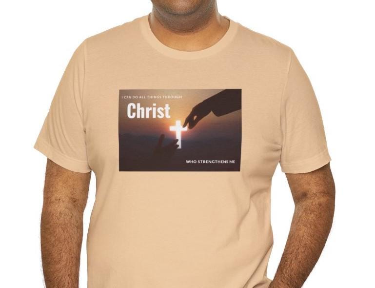 Men's Christ Who Strengthens Me Christian Tee