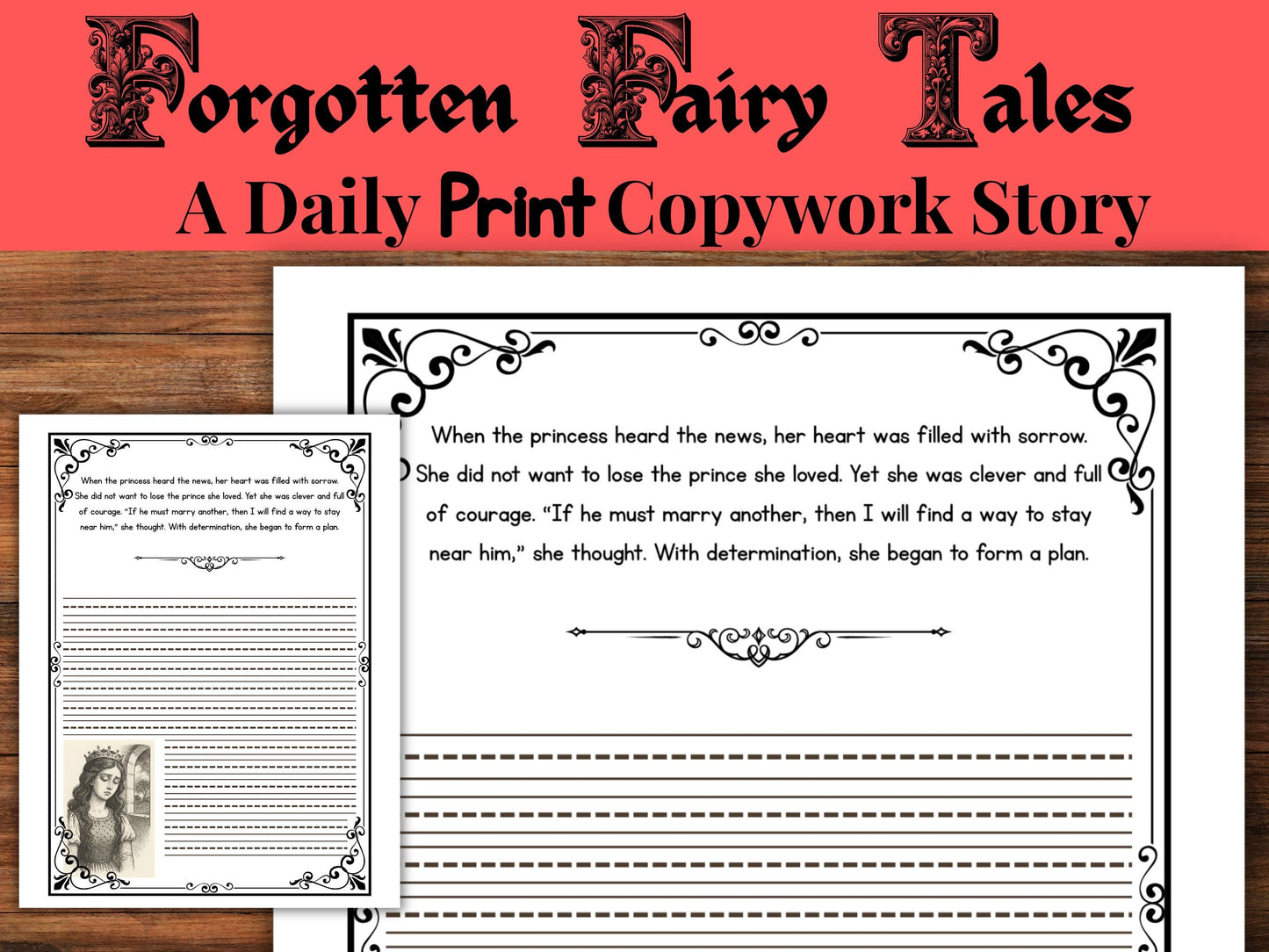 Grimm's Fairy Tale Copywork: Twelve Huntsmen Handwriting Practice (PDF Download)