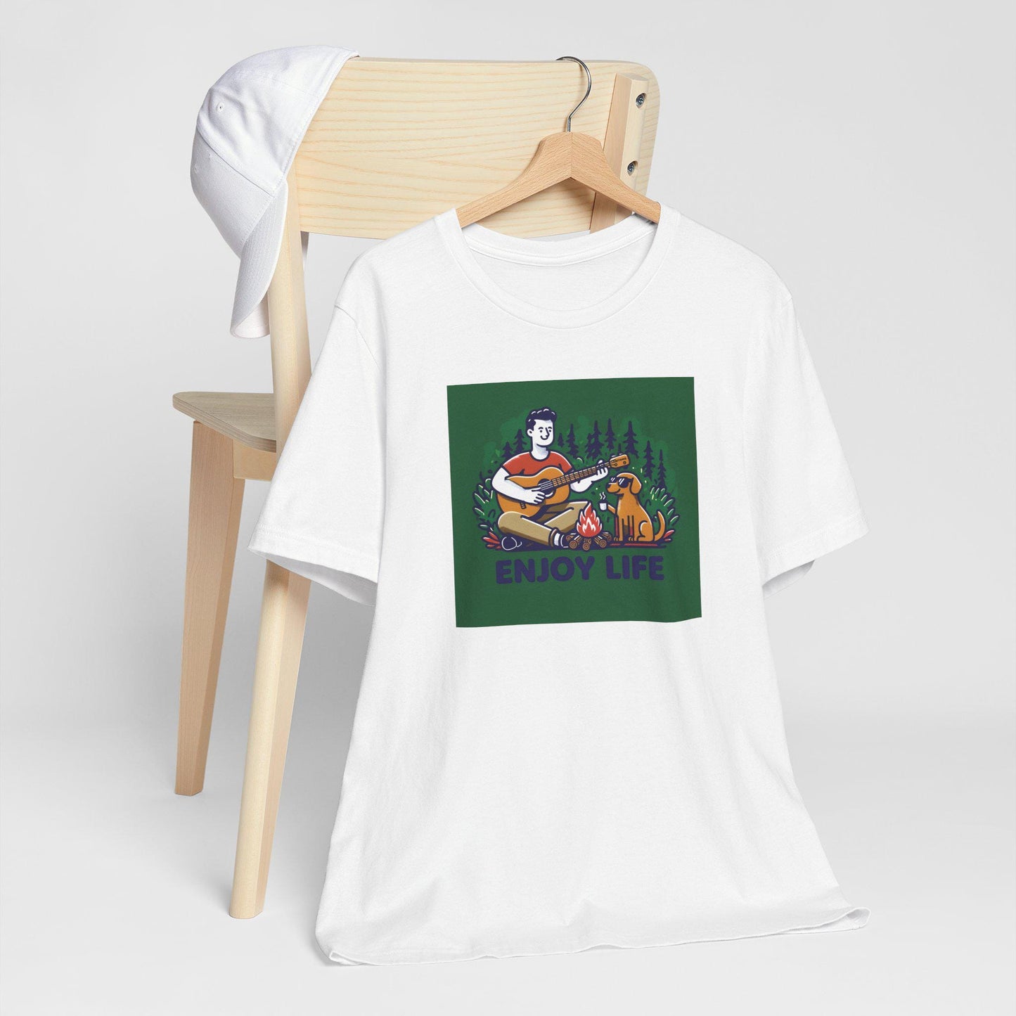 Men's Enjoy Life Campfire Pup Jersey Short Sleeve Tee