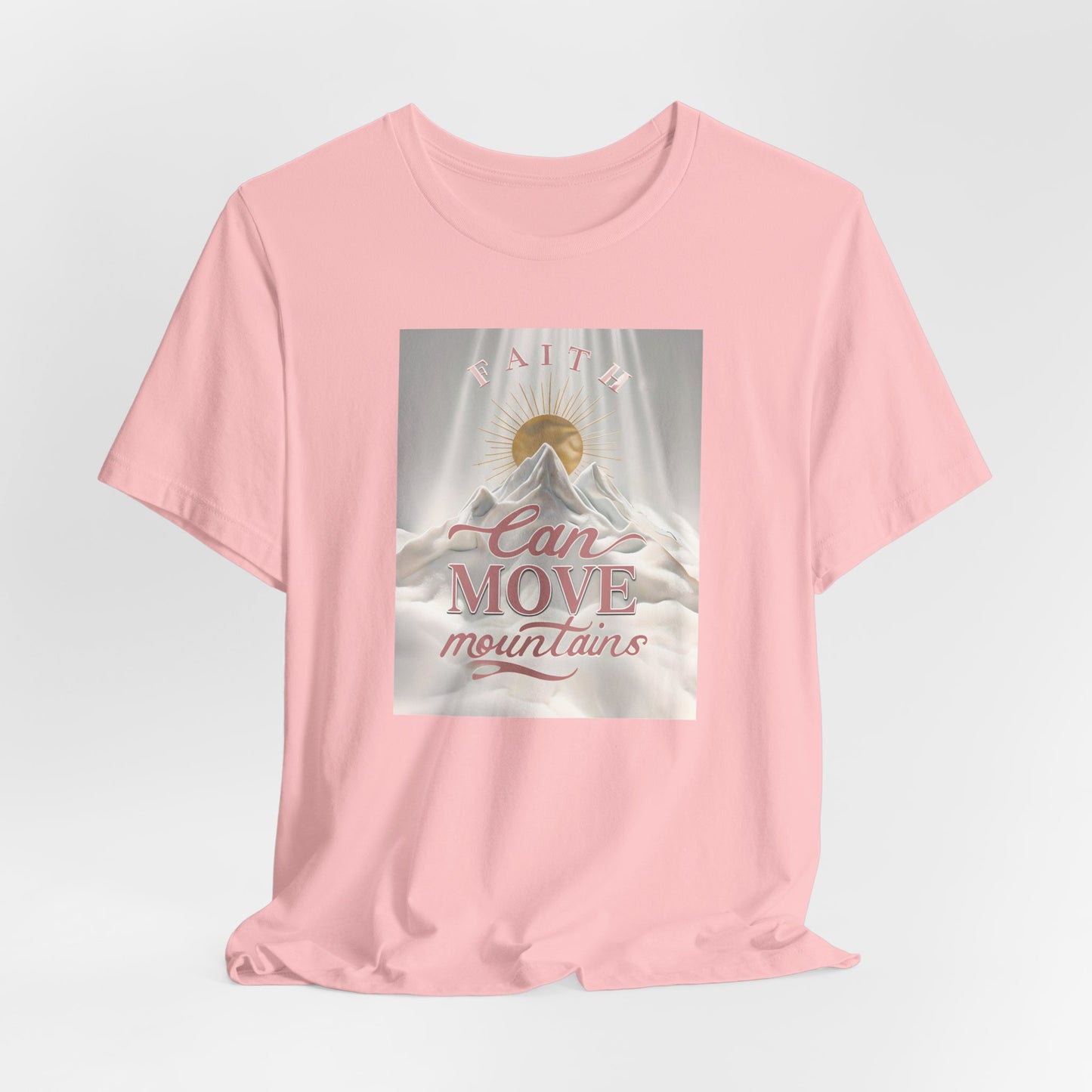 Women's Sunrise Faith Can Move Mountains Jersey Short Sleeve Tee