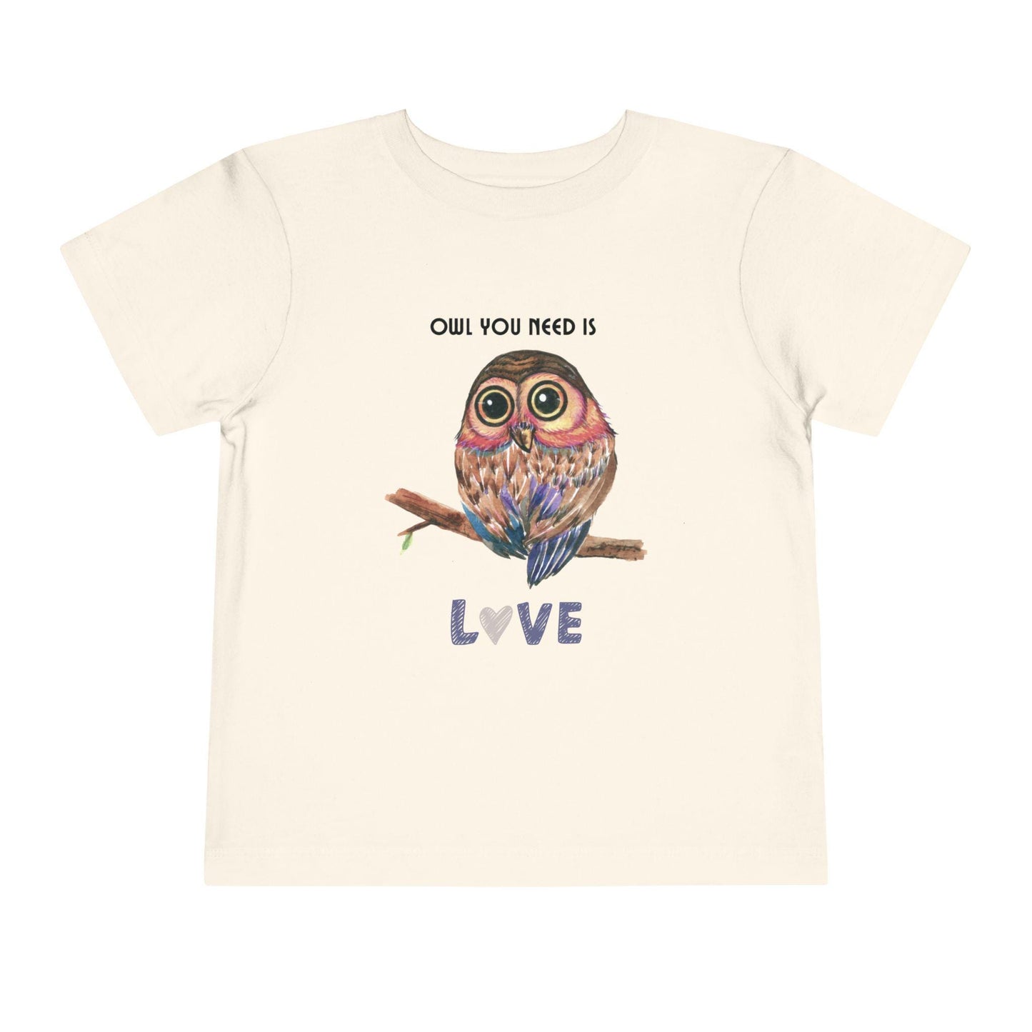 Toddler Owl You Need is Love Short Sleeve Tee