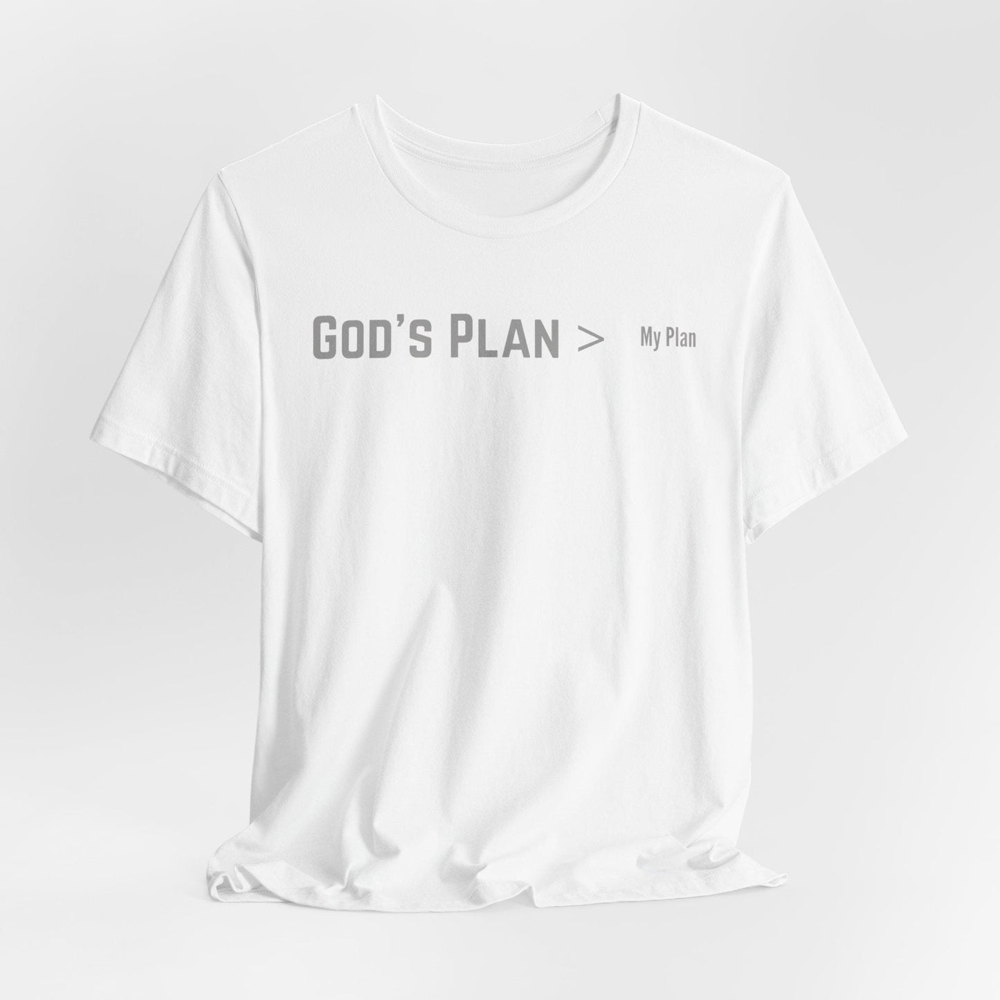 God's Plan Is Greater Men's Jersey Short Sleeve Tee