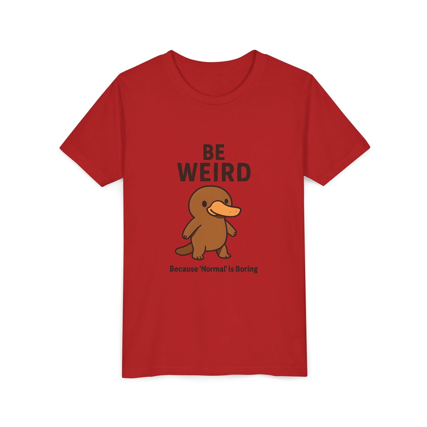Children's Be Weird Platypus Short Sleeve Tee Sz. S-XL