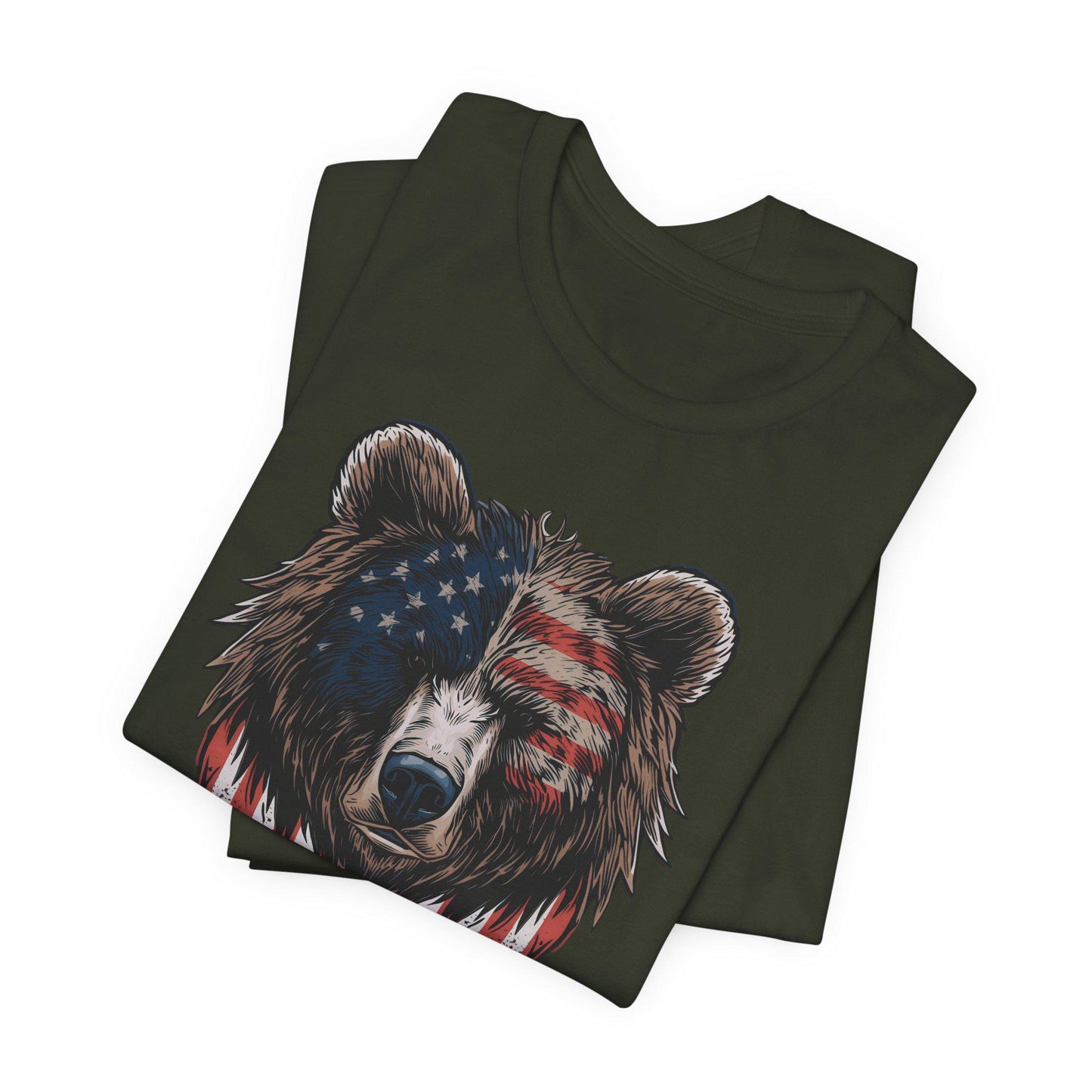 Right to Keep and Bear 2A T-Shirt, Patriotic Bear American Flag Shirt, Second Amendment Graphic Tee