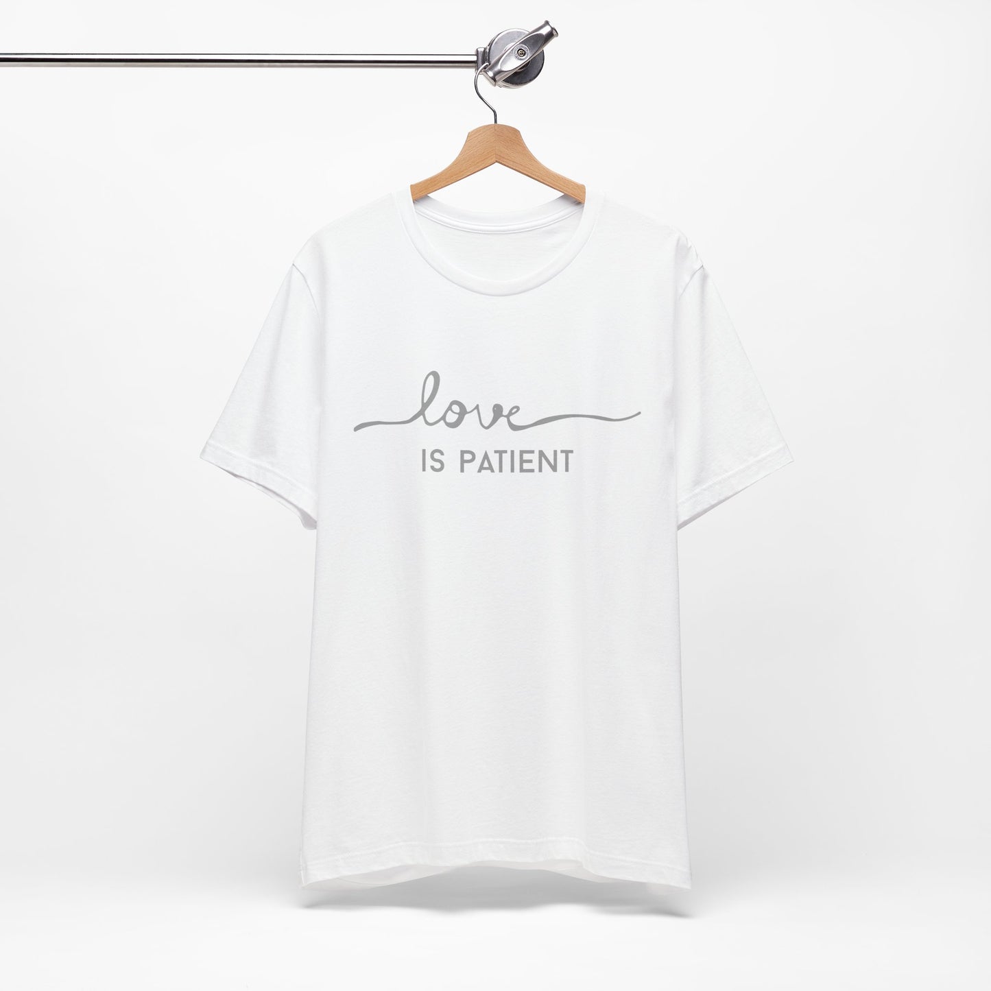 Women's Christian Love is Patient Jersey Short Sleeve Tee Sz. S-5XL