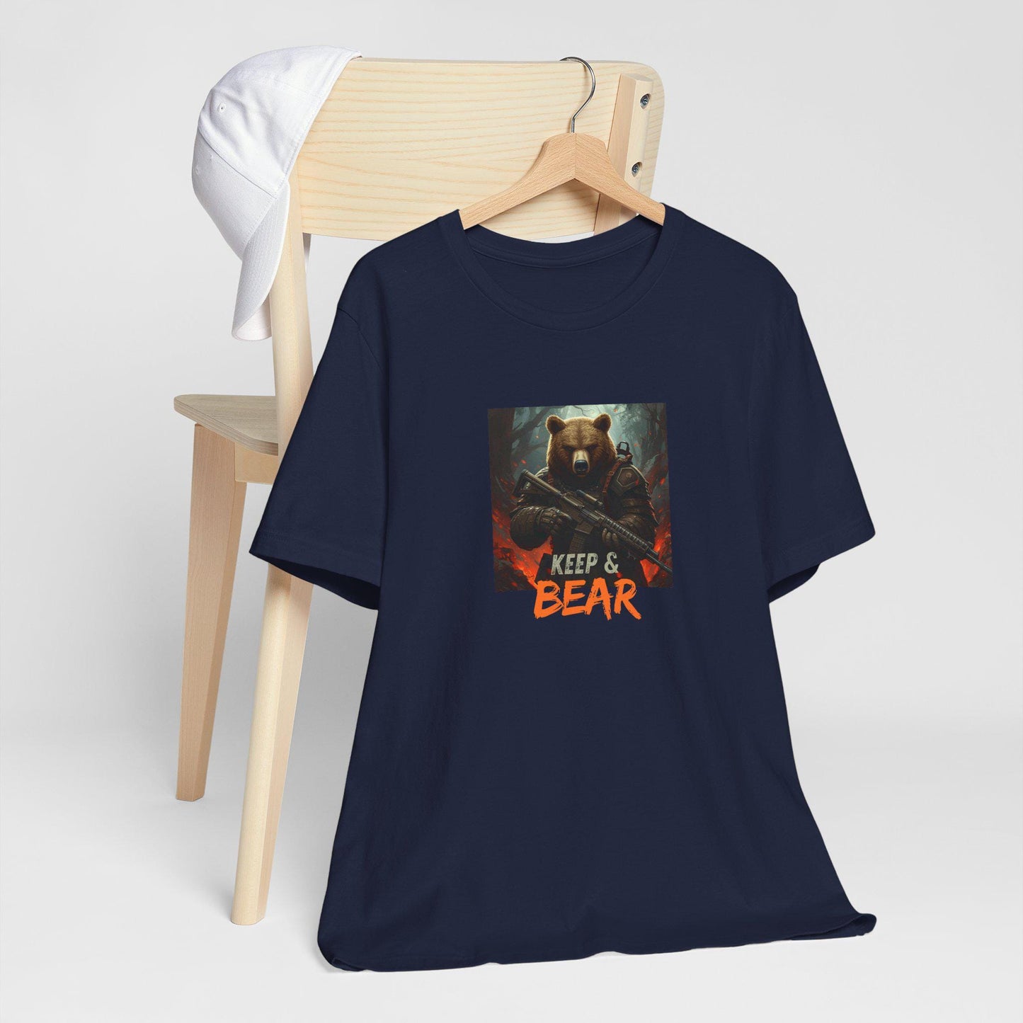 Keep & Bear T-Shirt, Patriotic Bear 2A Tee, Second Amendment Gun Rights Shirt