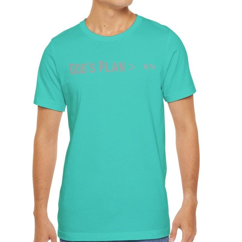 God's Plan Is Greater Men's Jersey Short Sleeve Tee