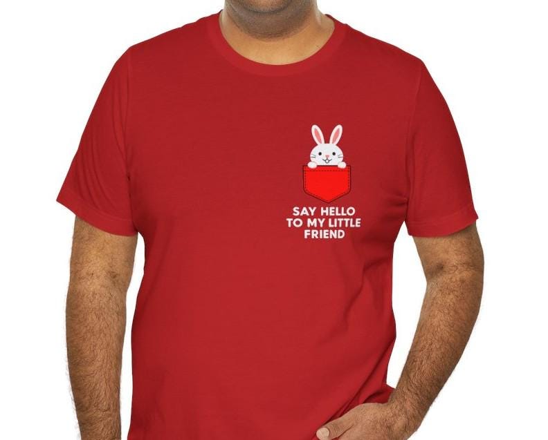 Men's Say Hello Bunny Jersey Short Sleeve Tee