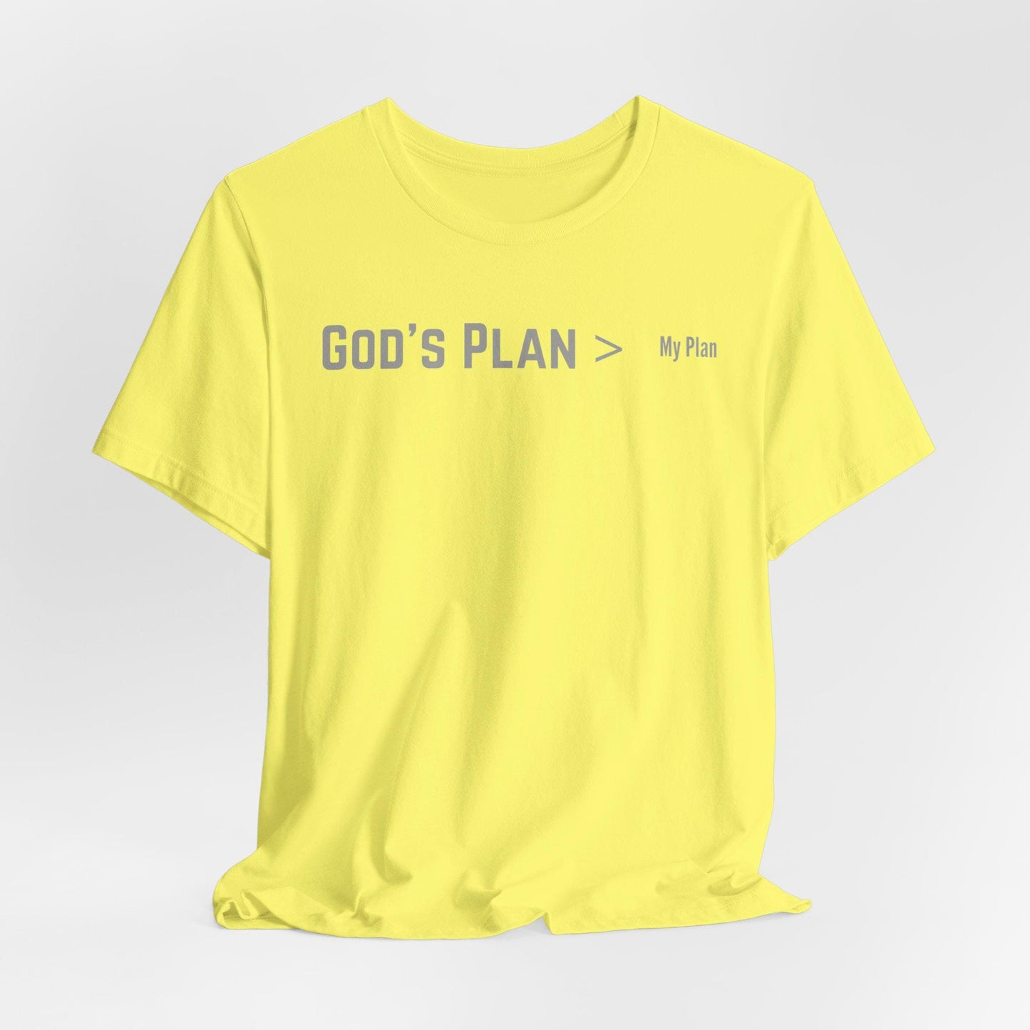 God's Plan Is Greater Men's Jersey Short Sleeve Tee