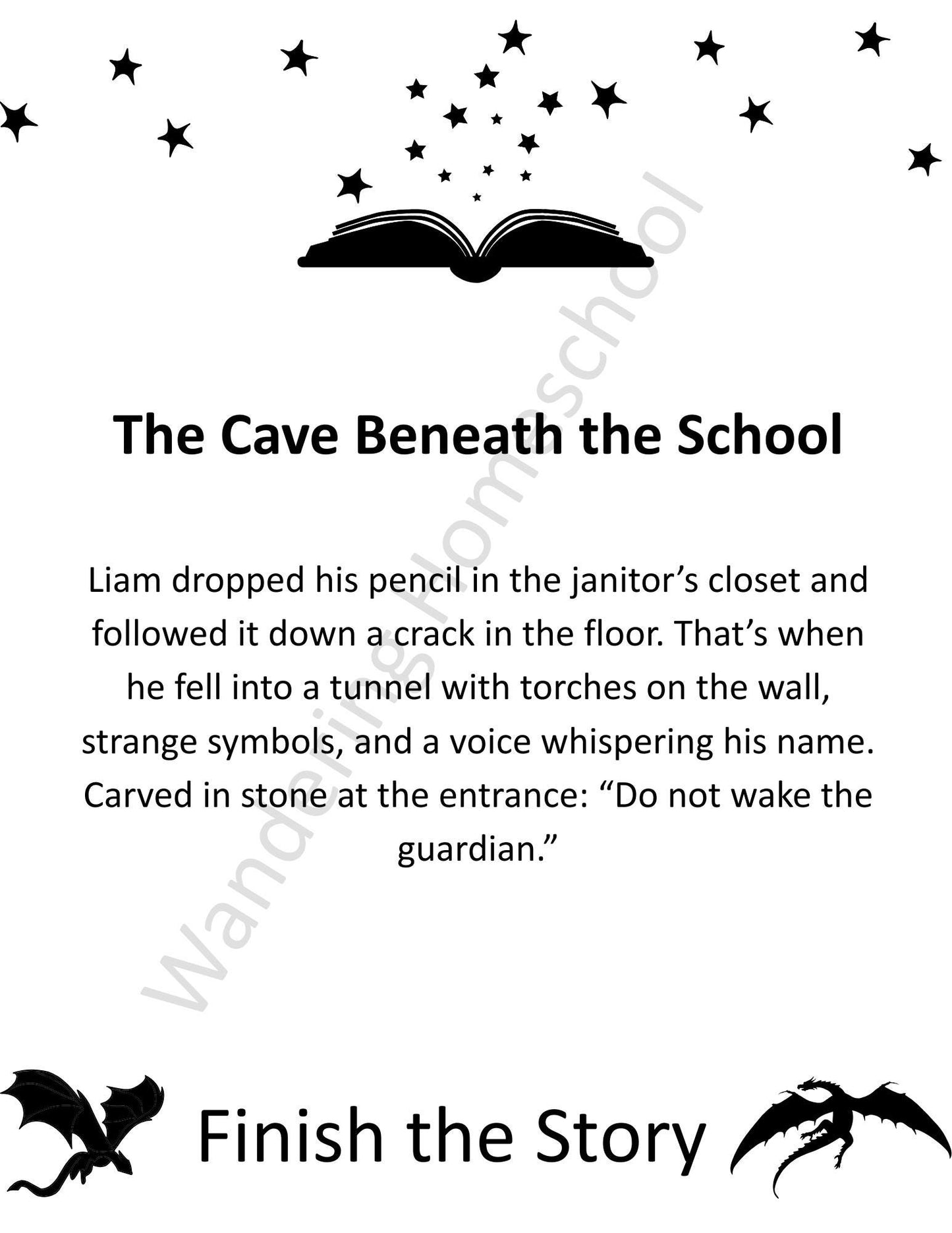 Story Starters Writing Workbook: Adventure Prompts for Boys