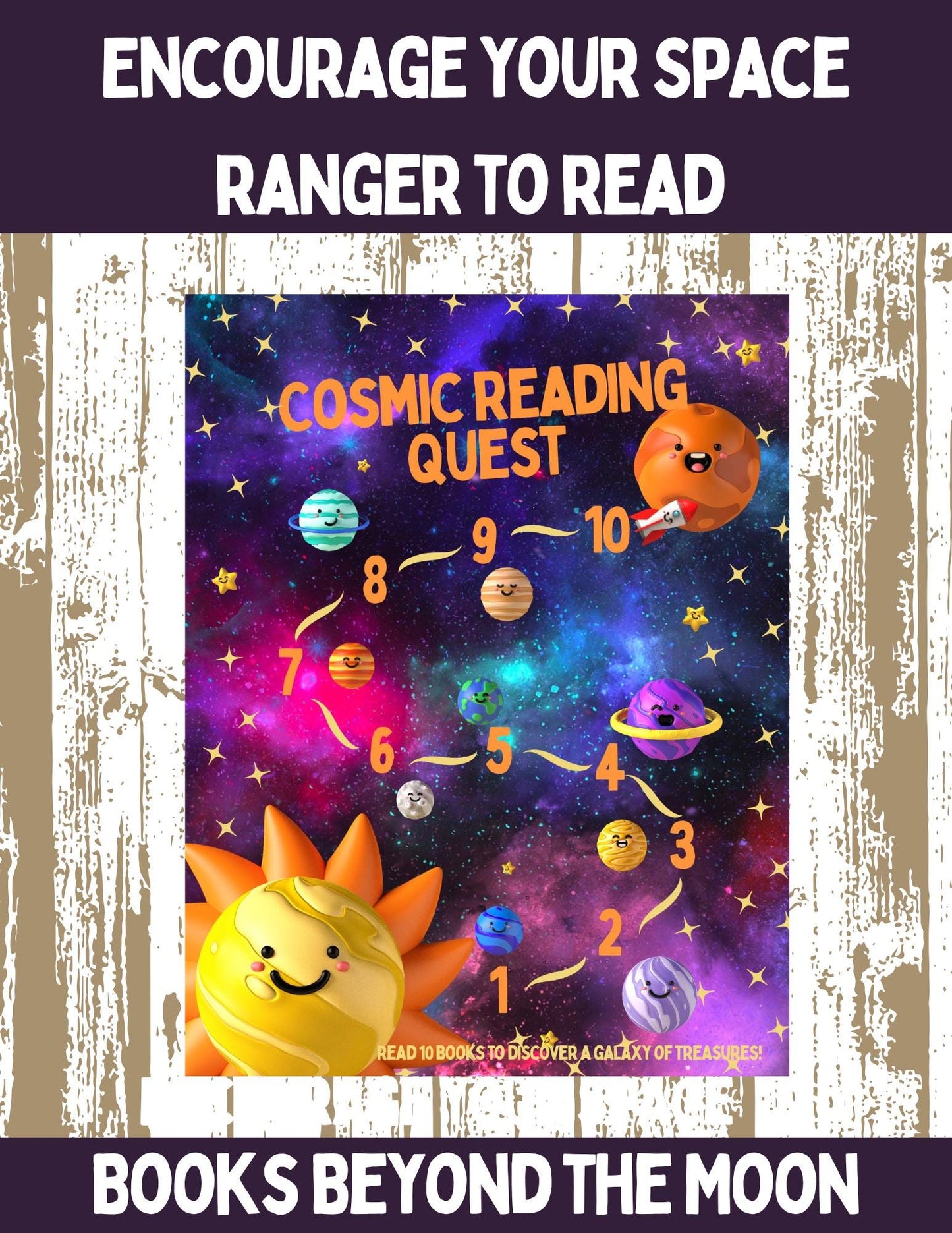 The Cosmic Reading Quest Chart  Read 10 books to unlock your space explorer reward!
