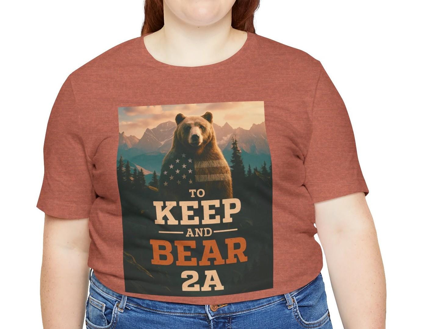 To Keep and Bear 2A T-Shirt, Patriotic Bear Second Amendment Tee