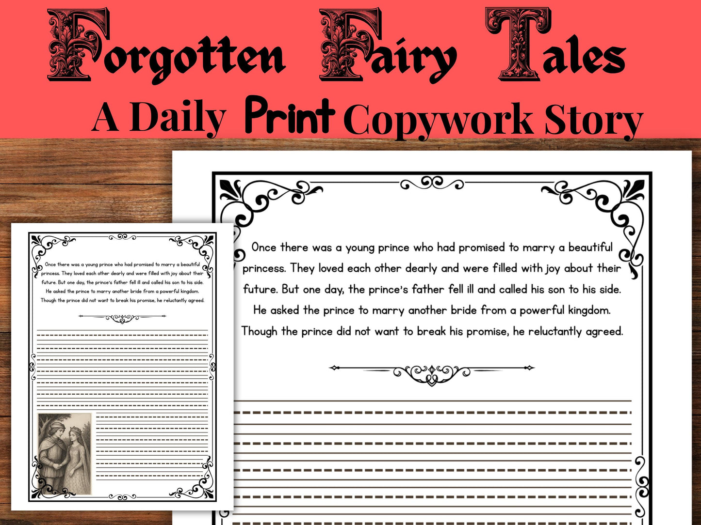 Grimm's Fairy Tale Copywork: Twelve Huntsmen Handwriting Practice (PDF Download)