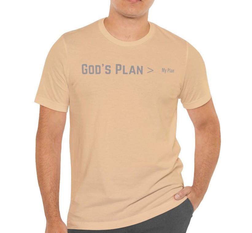 God's Plan Is Greater Men's Jersey Short Sleeve Tee