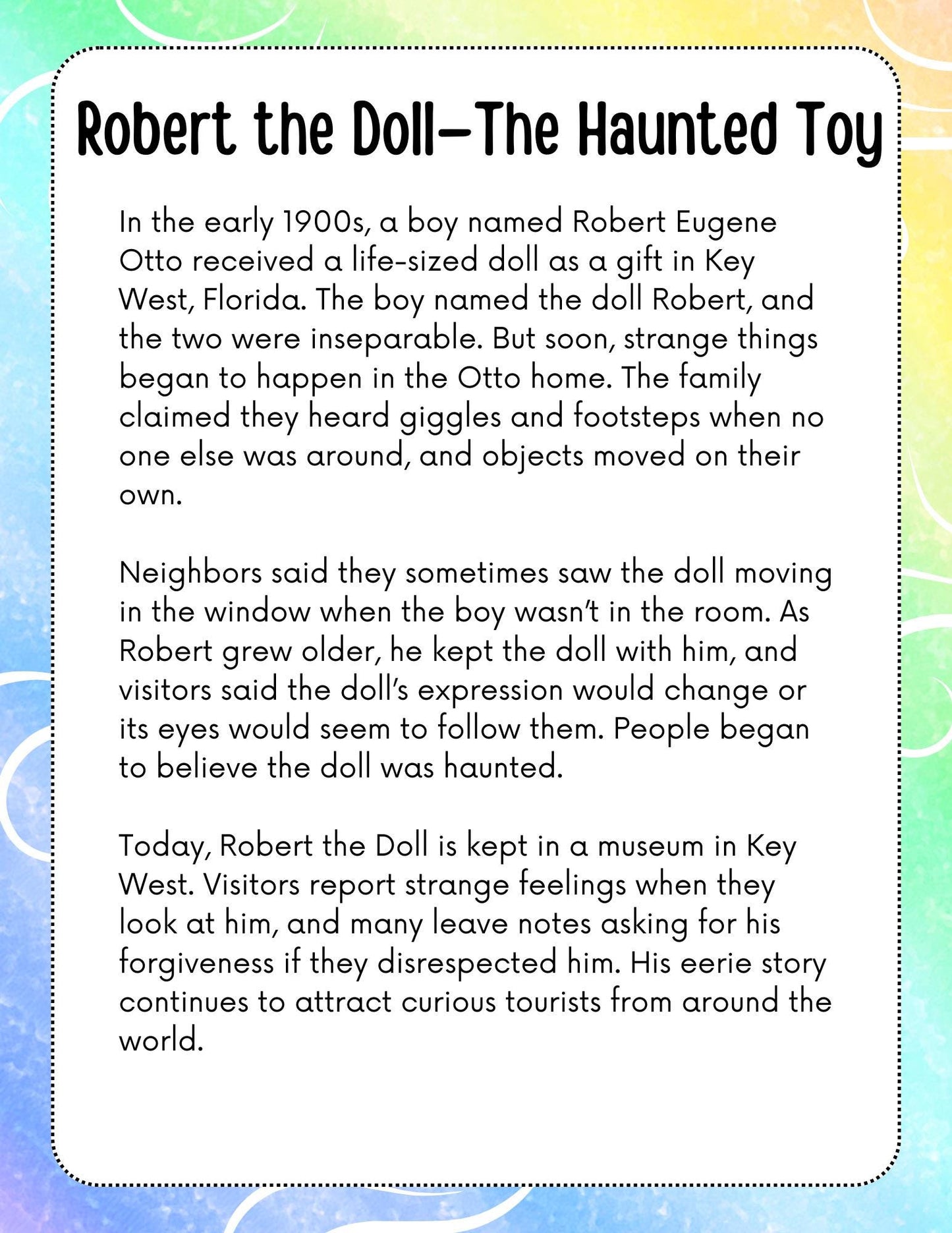 Strange But True Stories: Reading Comprehension Workbook (PDF Download)