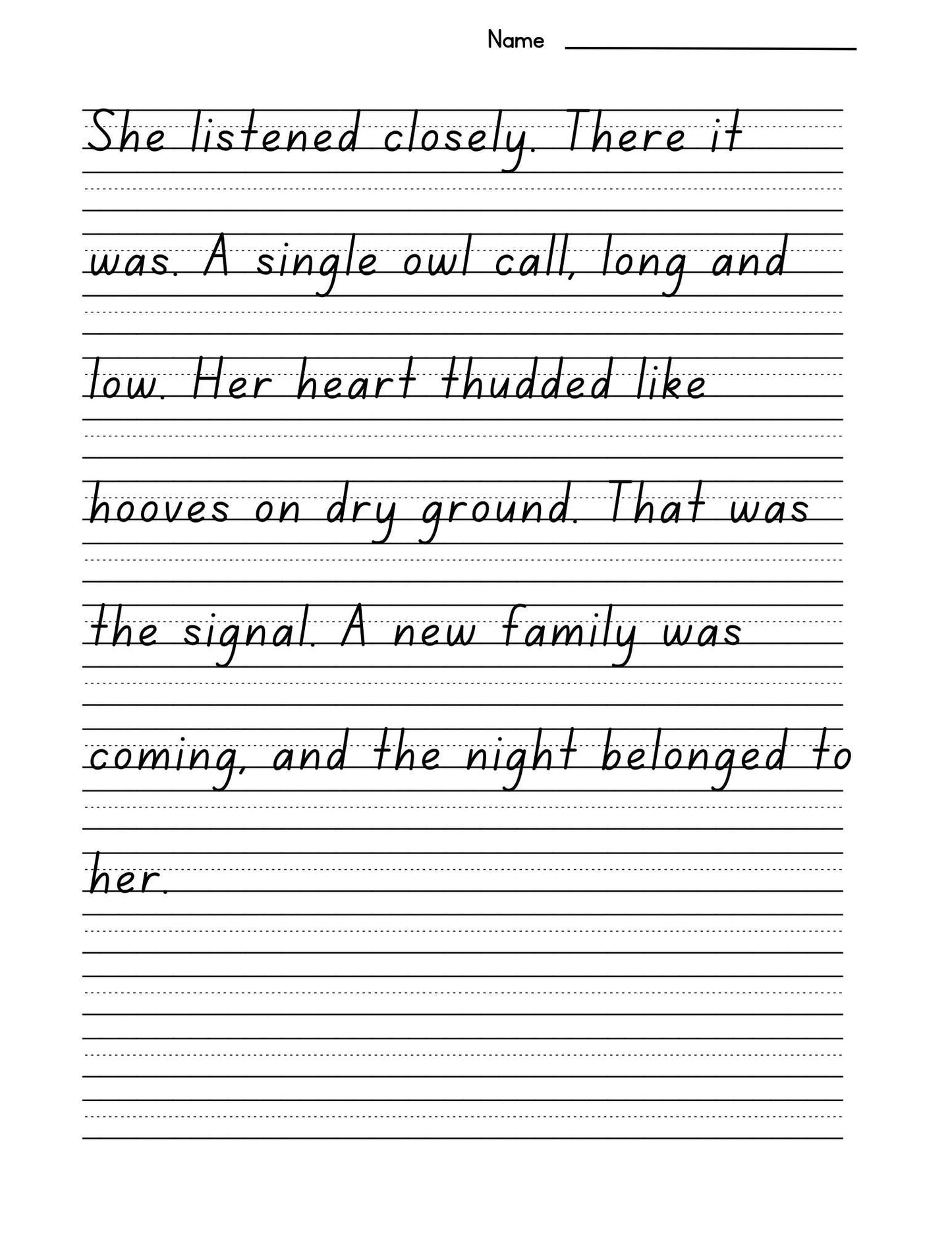 Underground Railroad Story Copywork: Cursive & Print Editions (PDF Download)