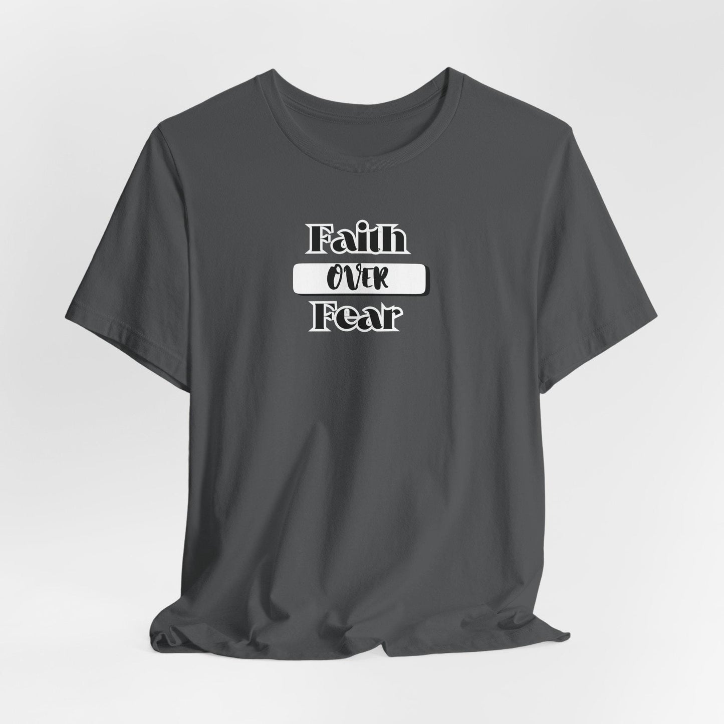 Women's Faith Over Fear T-Shirt, Minimalistic Christian Apparel