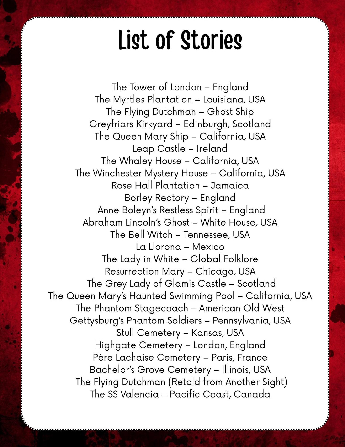 Haunted History Reading Comprehension Workbook: 50 Ghost Stories (PDF Download