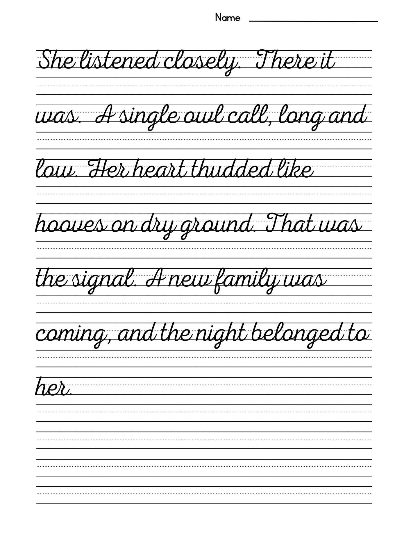 Underground Railroad Story Copywork: Cursive & Print Editions (PDF Download)