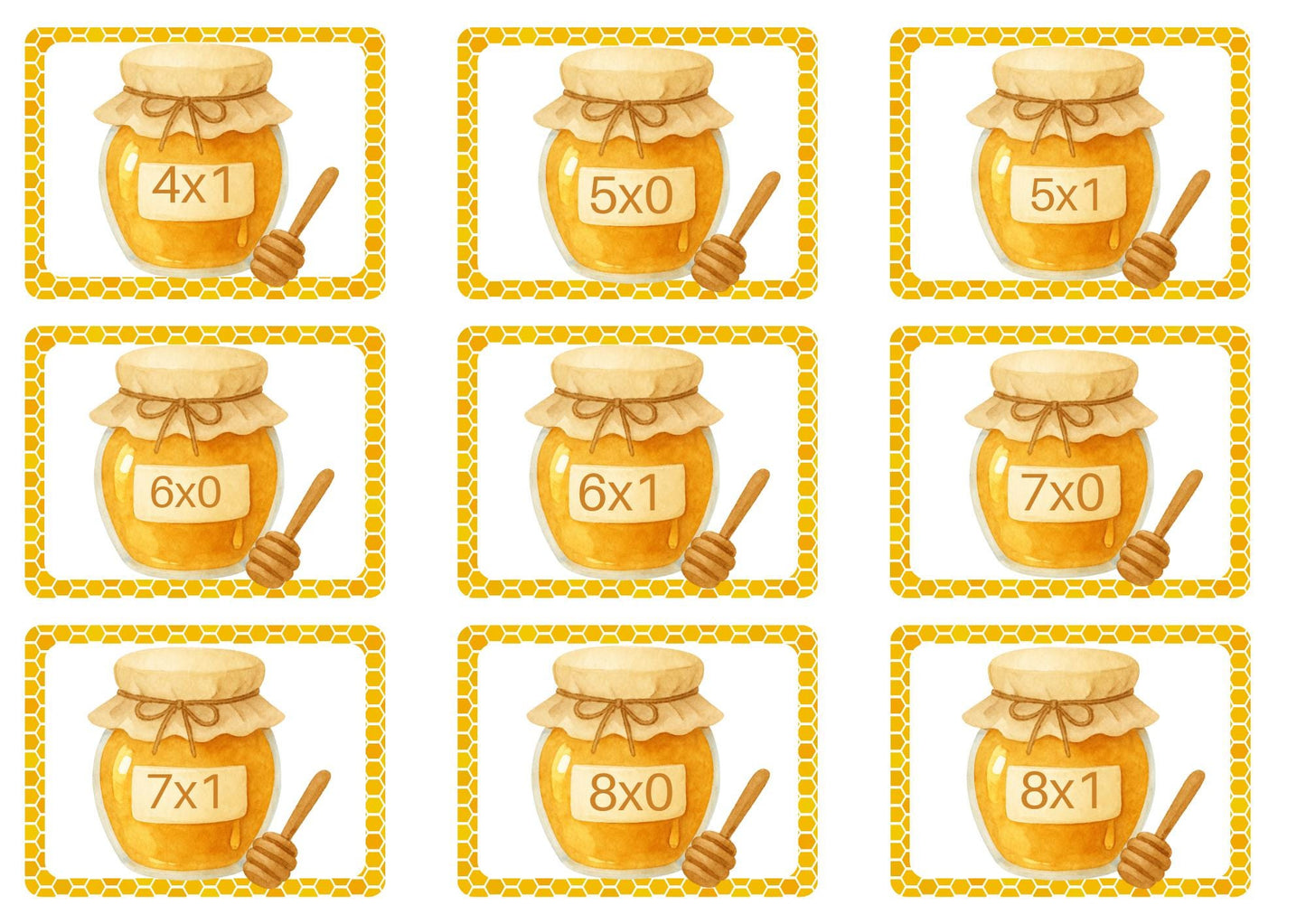 Don't Get Stung! Multiplication Fact Game for Kids – Fun Math Center with Bee Theme