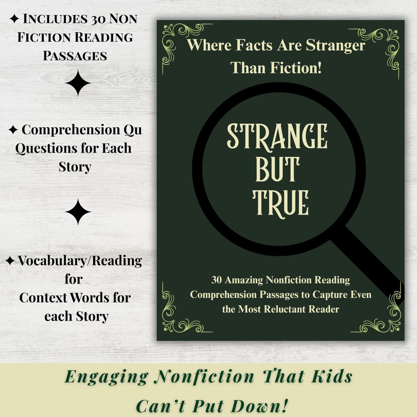 Strange But True Stories: Reading Comprehension Workbook (PDF Download)