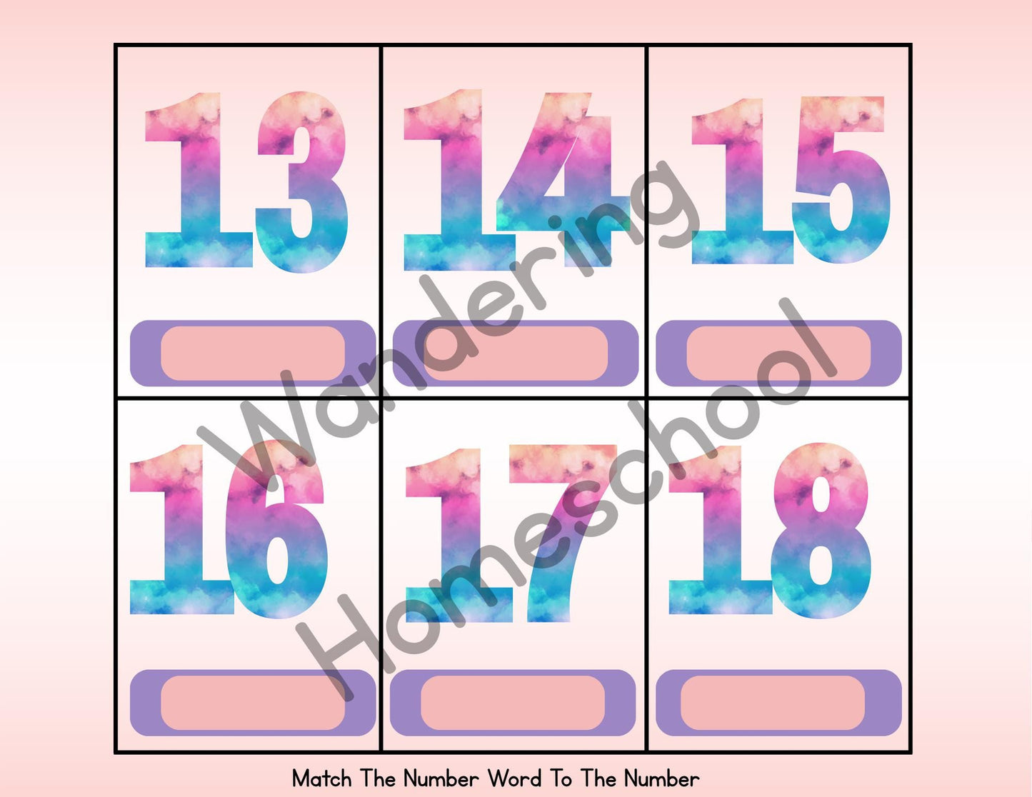 Printable Match the Number Word to the Number (1–24)