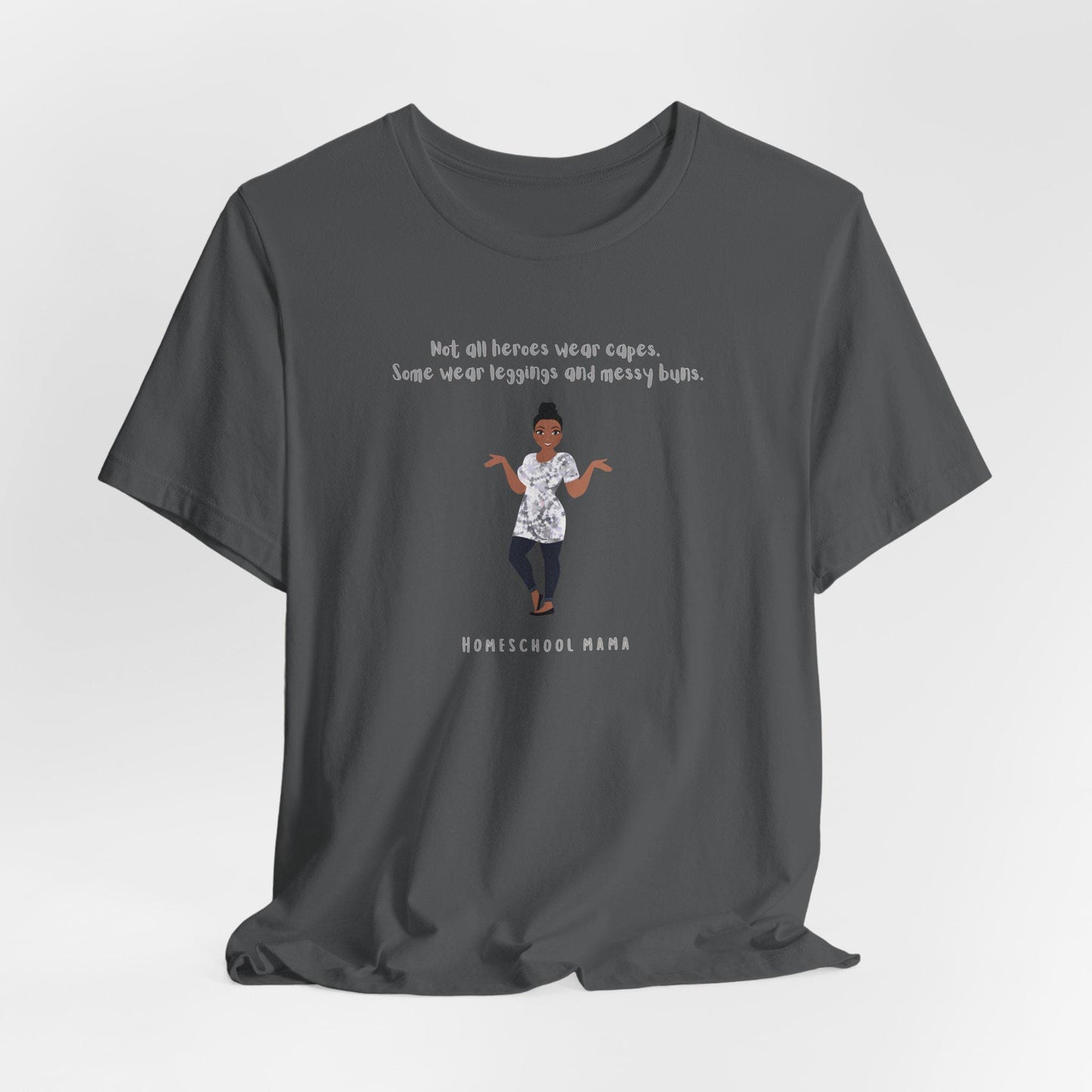 African American Homeschool Mama Hero Jersey Short Sleeve Tee