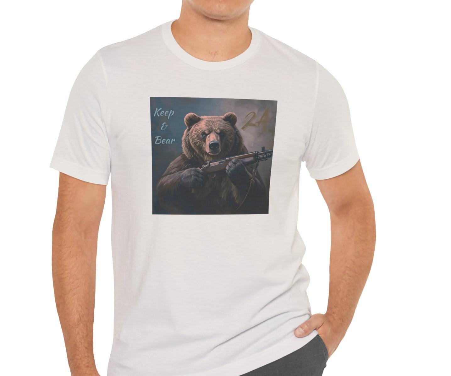 Keep & Bear 2A T-Shirt, Patriotic Bear Second Amendment Tee