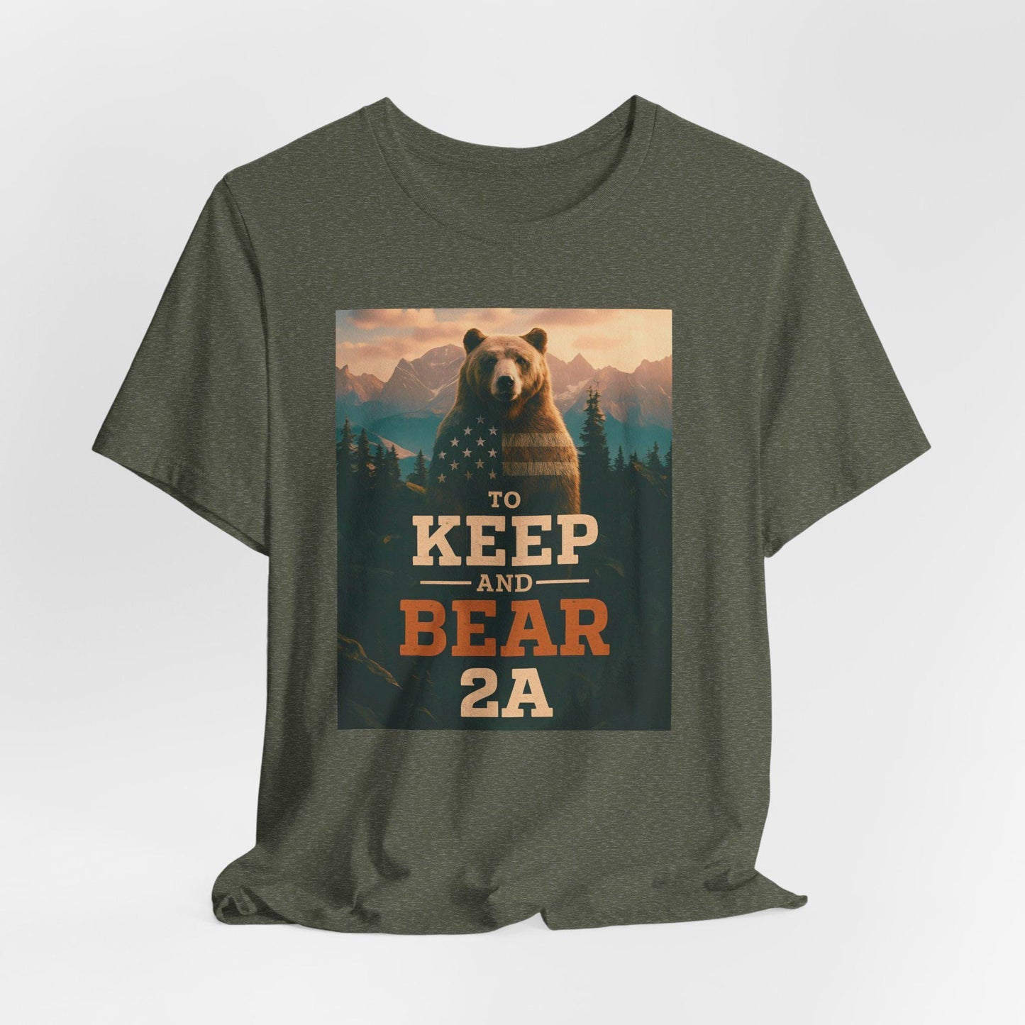 To Keep and Bear 2A T-Shirt, Patriotic Bear Second Amendment Tee