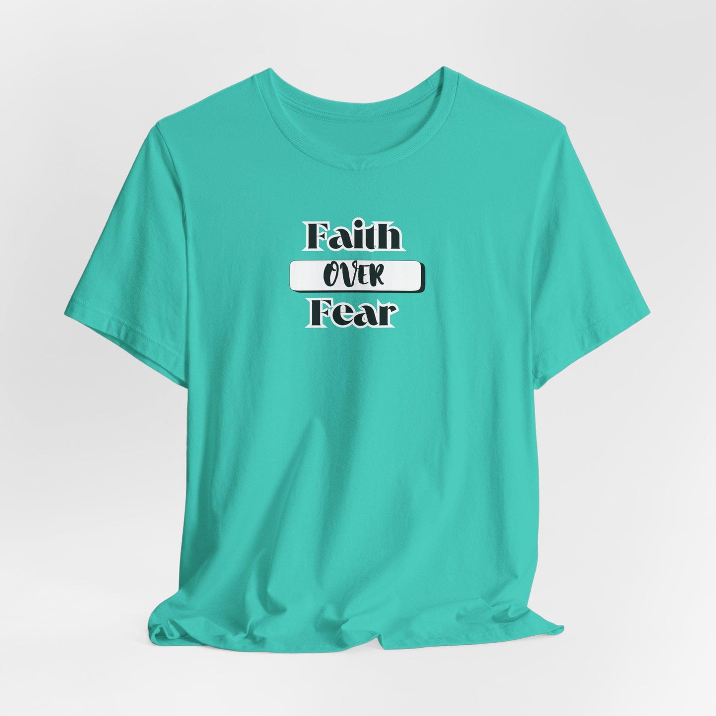 Men's Faith Over Fear T-Shirt, Minimalistic Christian Apparel