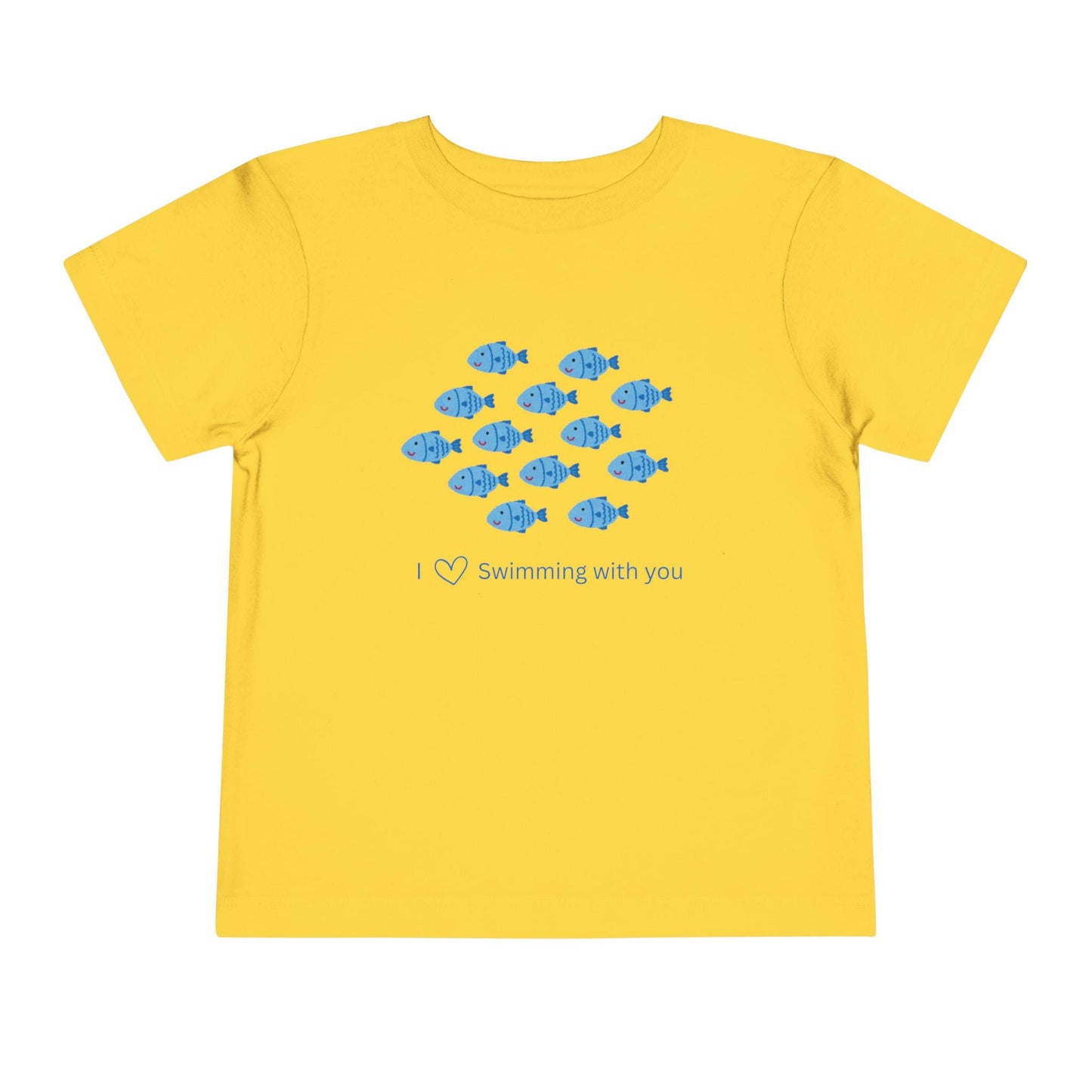Toddler I Love Swimming with You Fish Tee