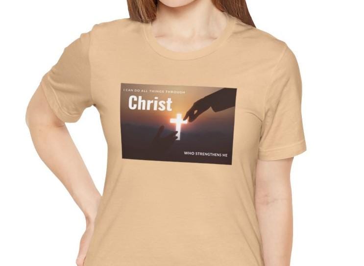Women's Christ Who Strengthens Me Christian Tee