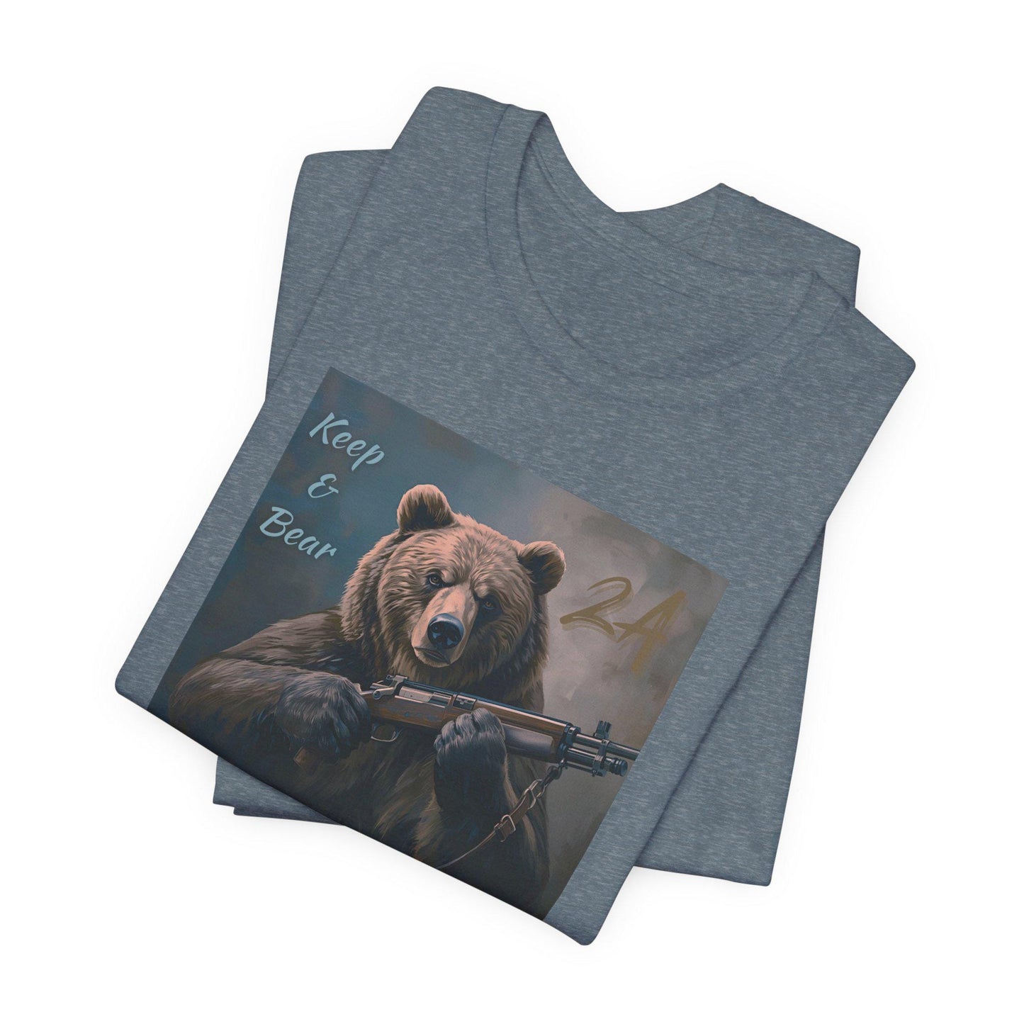 Keep & Bear 2A T-Shirt, Patriotic Bear Second Amendment Tee