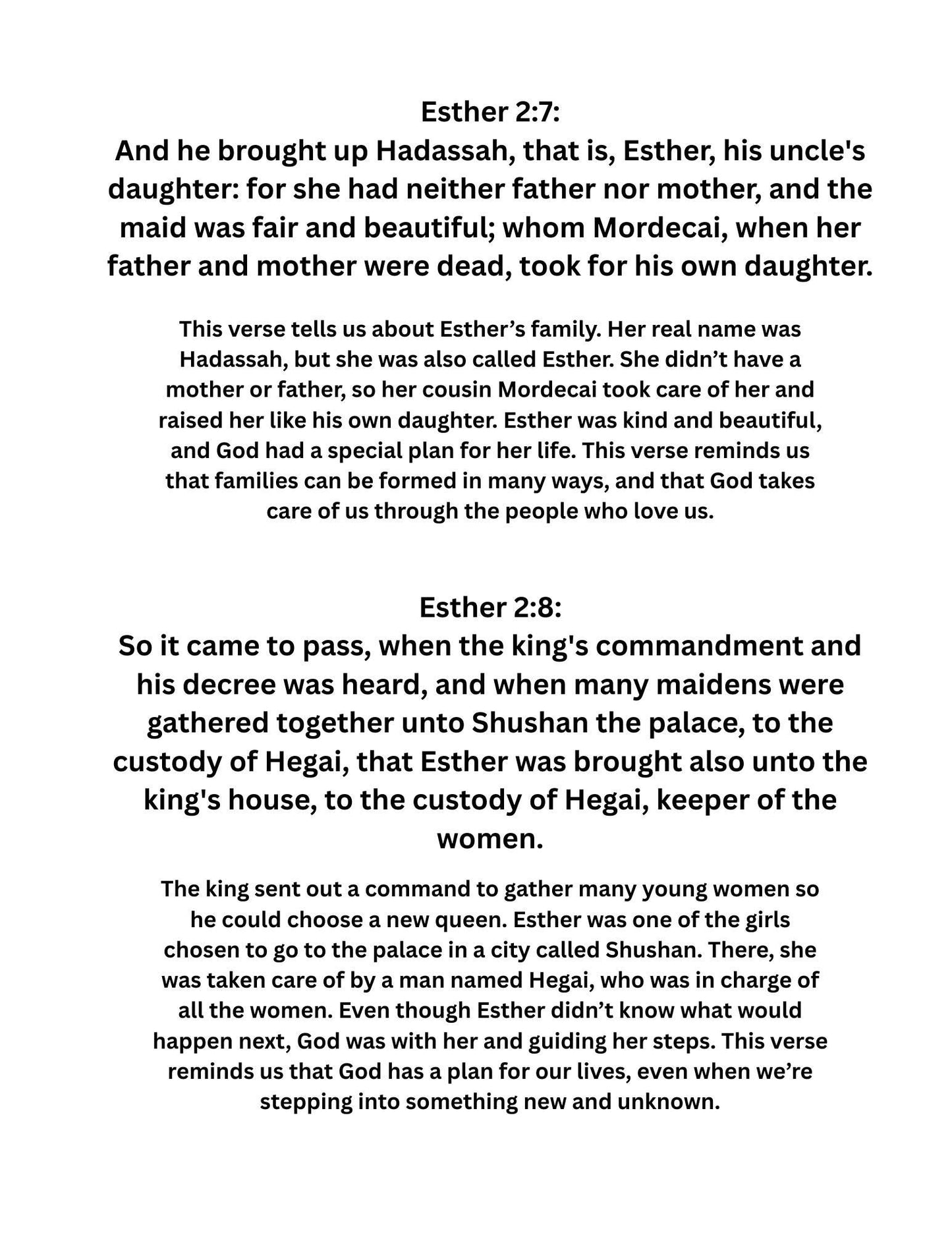 The Life of Esther Copywork | KJV Bible Verses for Girls | Cursive Scripture Handwriting Practice Book