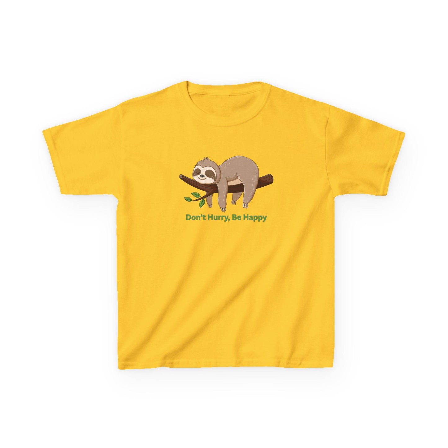 Kids Don't Hurry, Be Happy Sloth Heavy Cotton™ Tee