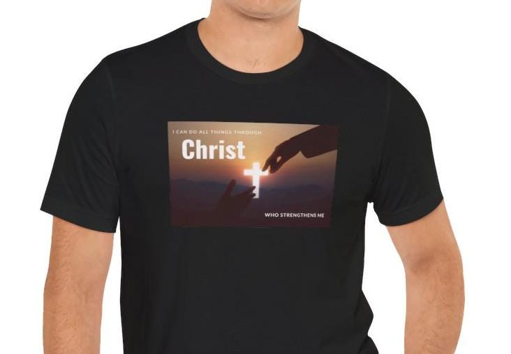 Men's Christ Who Strengthens Me Christian Tee