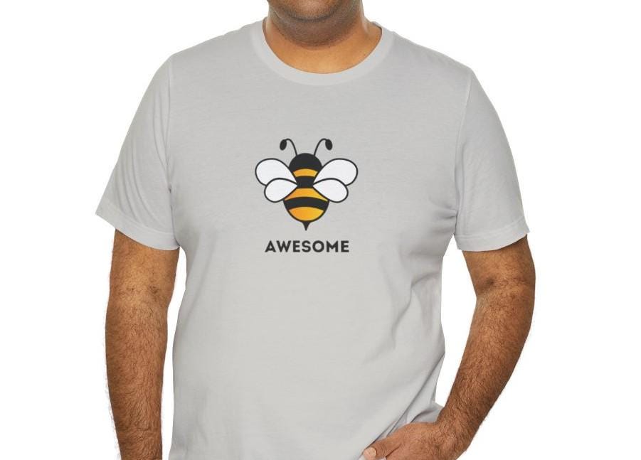 Men's Bee Awesome Jersey Short Sleeve Tee