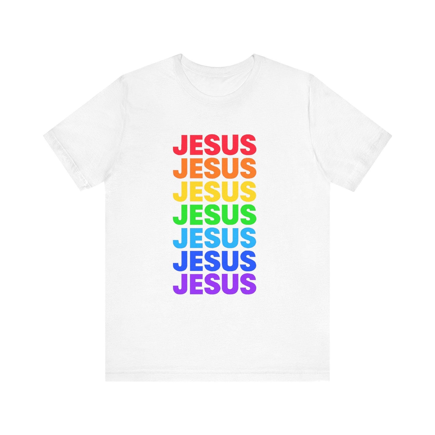 Women's Colorful Jesus Jersey Short Sleeve Tee