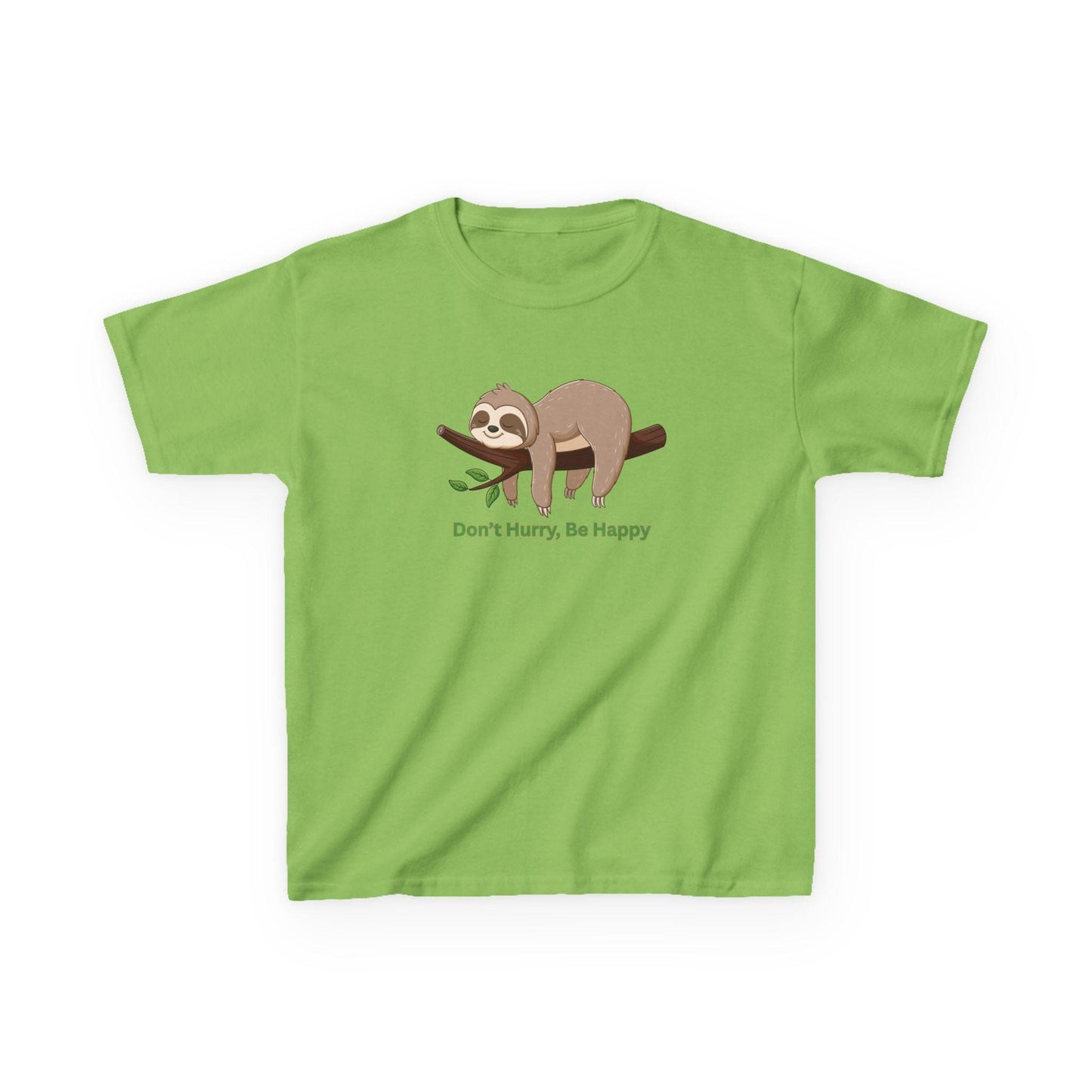 Kids Don't Hurry, Be Happy Sloth Heavy Cotton™ Tee